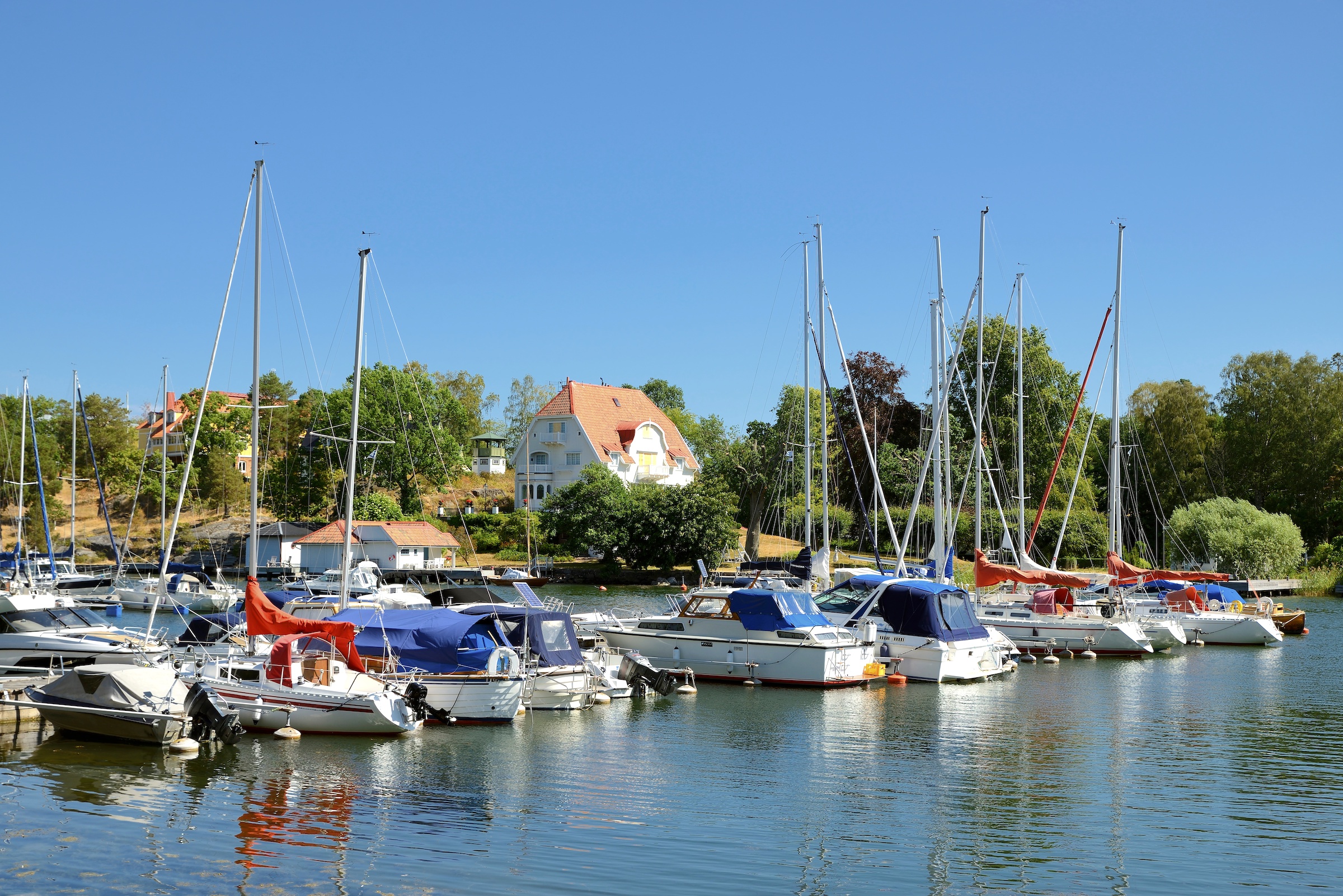 Der Schärenhafen von Nynäshamn südlich von Stockholm. Von hier startet deine Überfahrt nach Lettland.